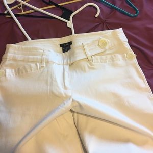 All white flair dress pants